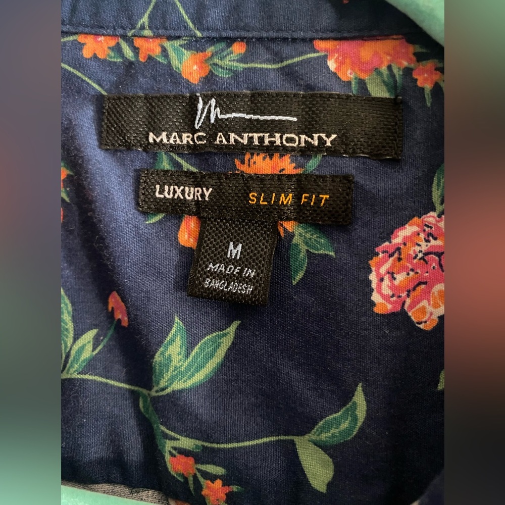 Marc Anthony Slim Fit Floral Shirt - Picture 3 of 4